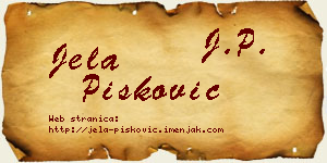 Jela Pisković vizit kartica